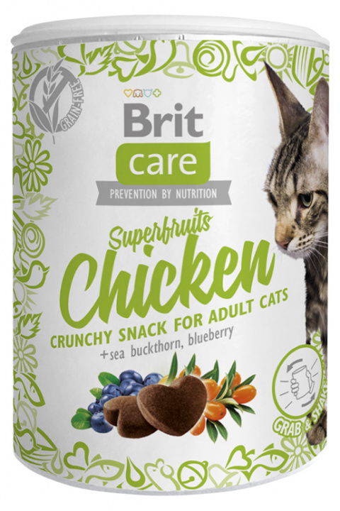 Brit Care Cat Snack Superfruits Chicken 100g title=