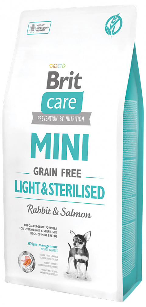 Brit Care Mini Grain Free Light &amp; Sterilised 7kg title=
