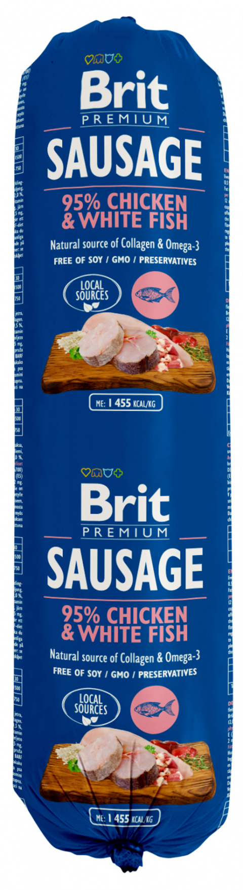 Salám Brit Sausage Chicken &amp; White Fish 800g title=