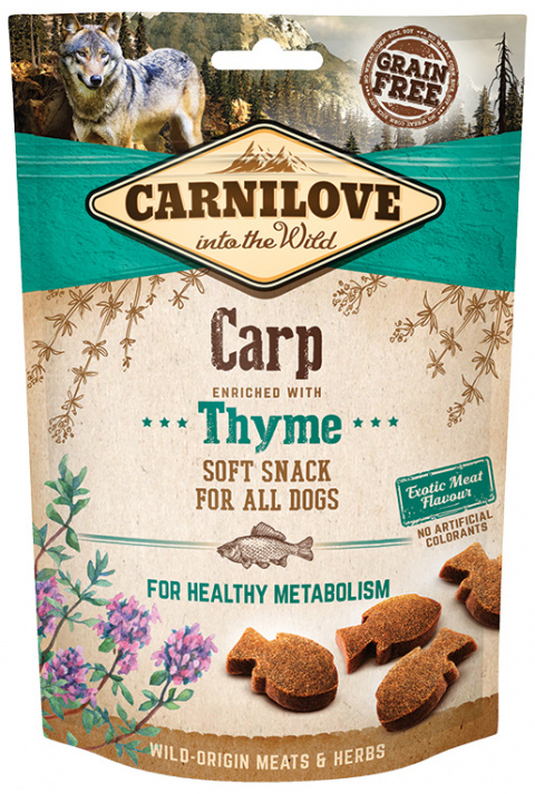 Carnilove Dog Semi Moist Snack Carp enriched with Thyme 200g title=