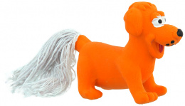 Hračka Dog Fantasy Latex pes 7cm oranžová