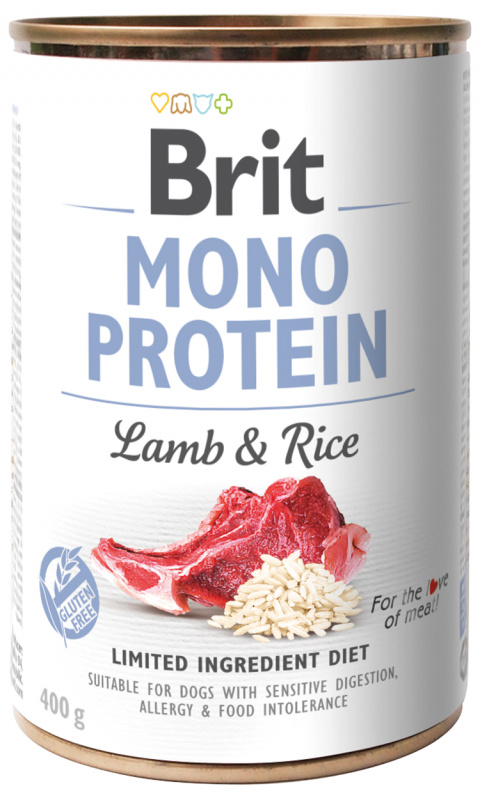 Konzerva Brit Monoprotein Lamb &amp; Brown Rice 400g title=