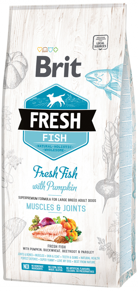 Brit Fresh Fish with Pumpkin Adult Large 12kg title=
