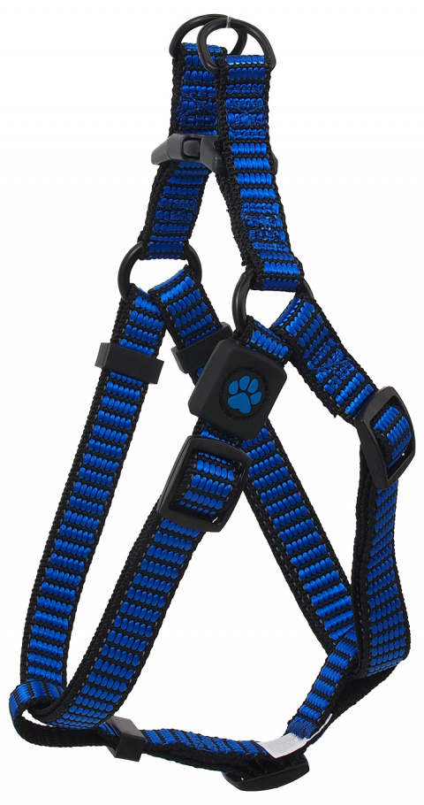 Postroj Active Dog Premium M modrý 2x53-77cm title=