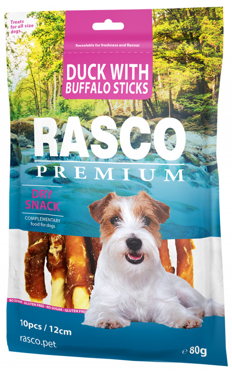 Tyčinky Rasco Premium bůvolí s kachním masem 80g title=