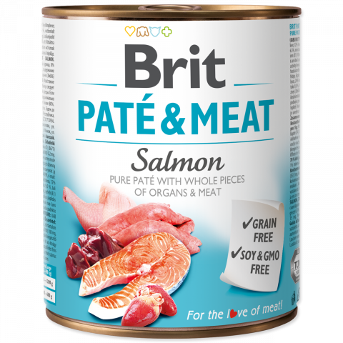 Konzerva Brit Paté &amp; Meat Salmon 800g title=