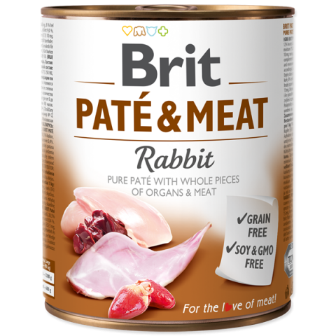 Konzerva Brit Paté &amp; Meat Rabbit 800g title=