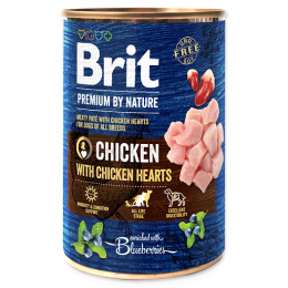 Konzerva Brit Premium by Nature Chicken with Hearts 400g
