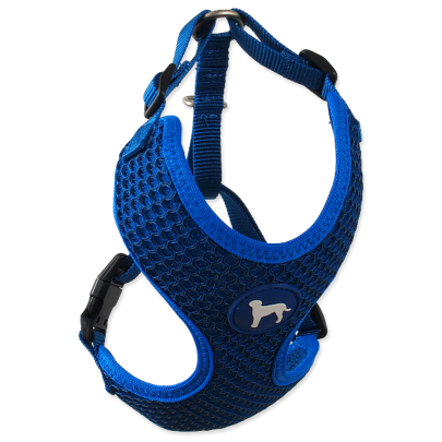 Postroj Active Dog Mellow L tm. modrý 2x45-65cm title=