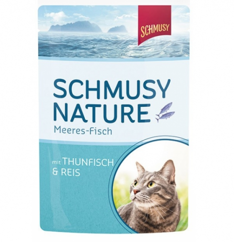 Kapsička SCHMUSY Fish tuňák + rýže v želé 100g title=