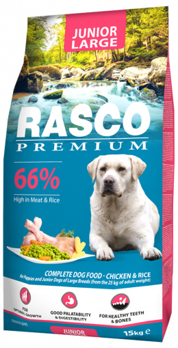 Rasco Premium Puppy/Junior Large 15kg + 3 kg zdarma