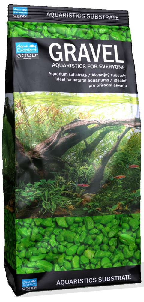 Písek Aqua Excellent svítivě zelená 3-6mm 1kg title=
