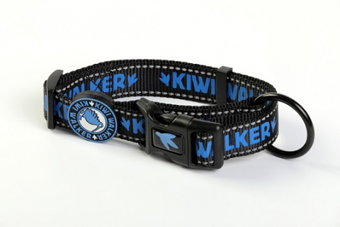 Obojek Kiwi Walker modrý M 45cm title=