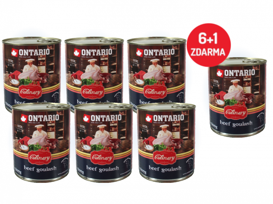 Konzerva Ontario Culinary Beef Goulash 800 g 6 + 1 ZDARMA Konzerva Ontario Culinary Beef Goulash 800 g 6 + 1 ZDARMA