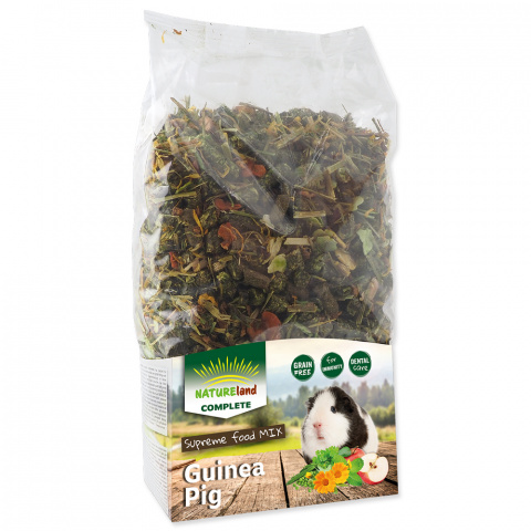 Krmivo Nature Land Complete směs pro morčata 1,4kg + dárek, nádoba na krmivo title=