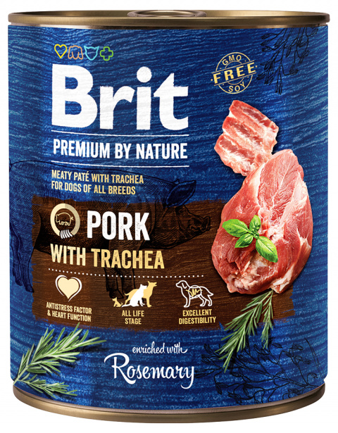 Konzerva Brit Premium by Nature Pork with Trachea 800g title=