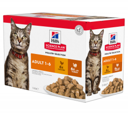 Kapsička Hill´s Science Plan Feline Adult Multipack Chicken &amp; Turkey 12x85g