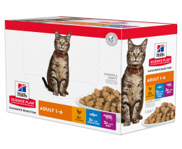 Kapsička Hill´s Science Plan Feline Adult Multipack Chicken, Beef &amp; Ocean Fish 12x85g