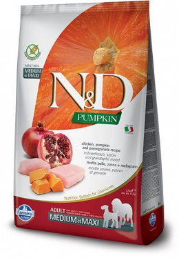 N&amp;D Pumpkin Dog Adult M/L Chicken &amp; Pomegranate 2,5kg