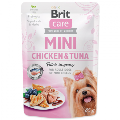 Kapsička Brit Care Mini Chicken &amp; Tuna fillets in gravy 85g title=
