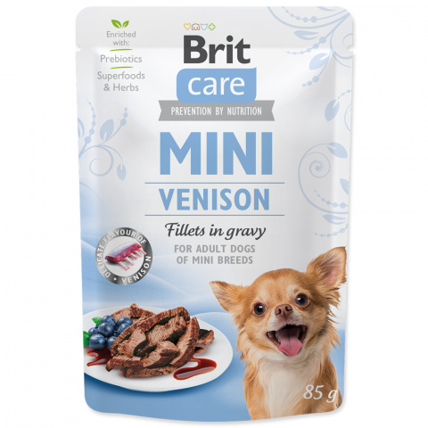 Kapsička Brit Care Mini Venison fillets in gravy 85g title=