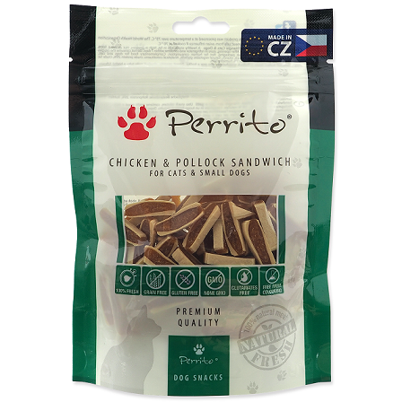 Pochoutka Perrito Chicken &amp; Pollock sandwich 100g title=