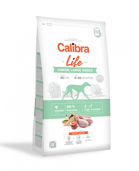 Calibra Dog Life Junior Large Breed Chicken 12 kg title=