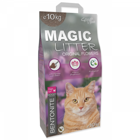 Kočkolit Magic Litter Bentonite Original Flowers 10kg title=