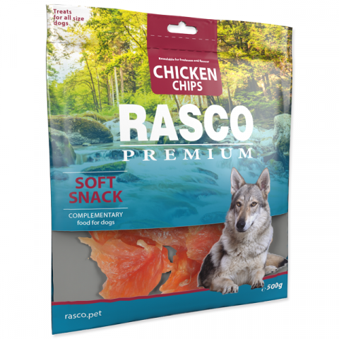 Pochoutka Rasco Premium plátky s kuřecím masem 500g title=