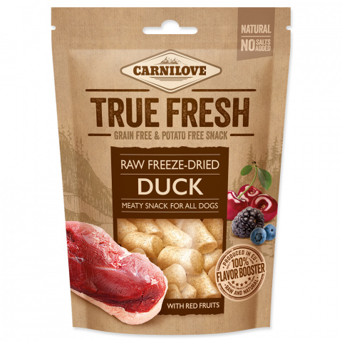 Carnilove Raw freeze-dried Duck with red fruits 40g title=