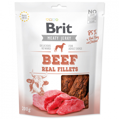 Brit Jerky Beef Fillets 200g  title=