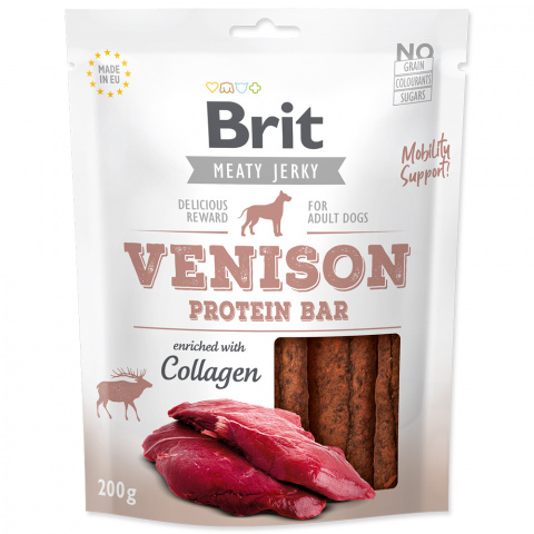 Brit Jerky Venison Protein Bar 200g  title=