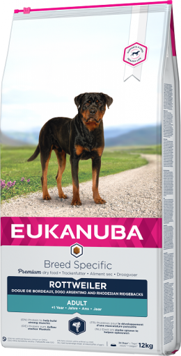 Eukanuba Breed Specific Rottweiler 12kg + lanová hračka různé barvy ZDARMA
