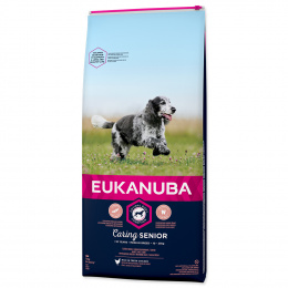 Eukanuba Senior Medium 15kg + lanová hračka různé barvy ZDARMA