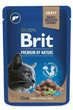 Kapsička Brit Premium Sterilised Liver 100g title=