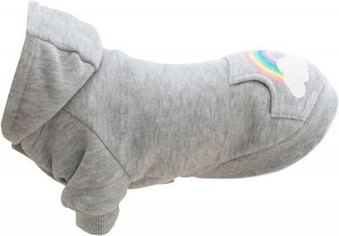 Mikina Trixie Rainbow Falls XS 30cm světle šedá  title=