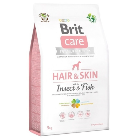 Brit Care Dog Hair &amp; Skin. Insect &amp; Fish 3kg title=