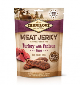 Pamlsky Carnilove Jerky Turkey with Venison Fillet 100g