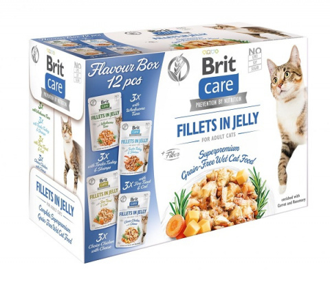 Kapsičky Brit Care Cat Flavour box Fillet in Jelly 12x85g title=