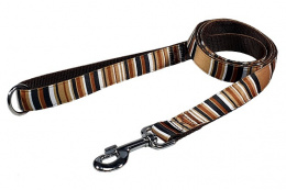 Vodítko BaF nylon proužky hnědé 2,5x150cm