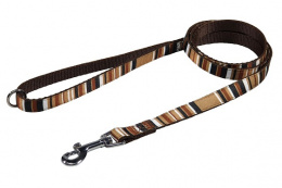 Vodítko BaF nylon proužky hnědé 2x150cm
