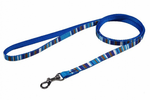 Vodítko BaF nylon proužky modré 1x120cm title=