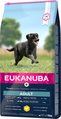 Eukanuba Adult Large 15kg + lanová hračka různé barvy ZDARMA