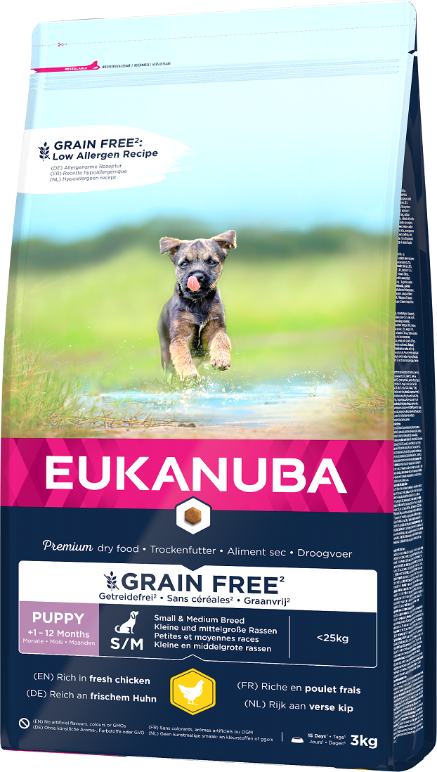 Eukanuba Puppy Small &amp; Medium Grain Free Chicken 3kg​