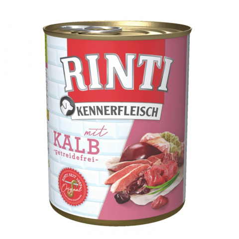 Konzerva Rinti Kennerfleisch telecí 800g title=