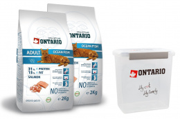 Ontario Adult Ocean Fish 2x2kg + barel na krmivo zdarma
