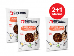 Pochoutka Ontario kuřecí kousky se sýrem 50g 2+1 zdarma