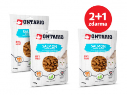 Pochoutka Ontario lososové krátké tyčinky 50g 2+1 zdarma