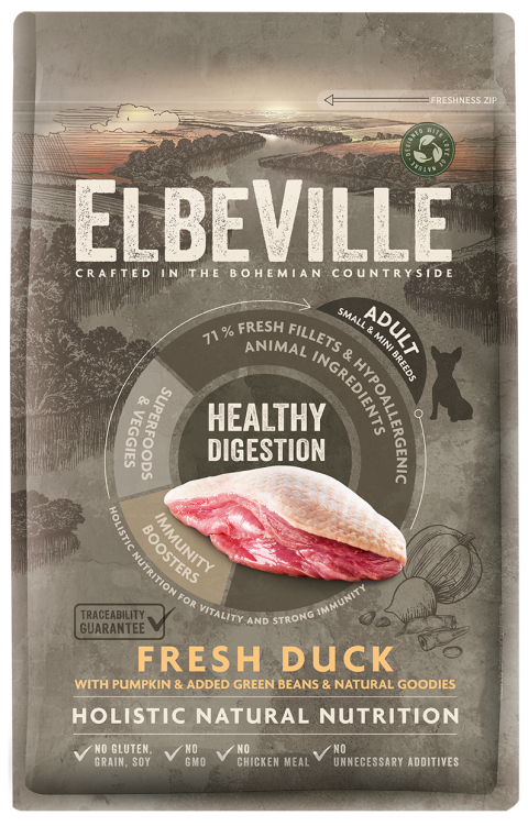 ELBEVILLE Adult Mini Fresh Duck Healthy Digestion 4kg title=