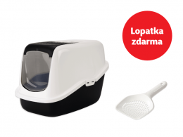 Toaleta SAVIC Nestor černá + lopatka Micro zdarma